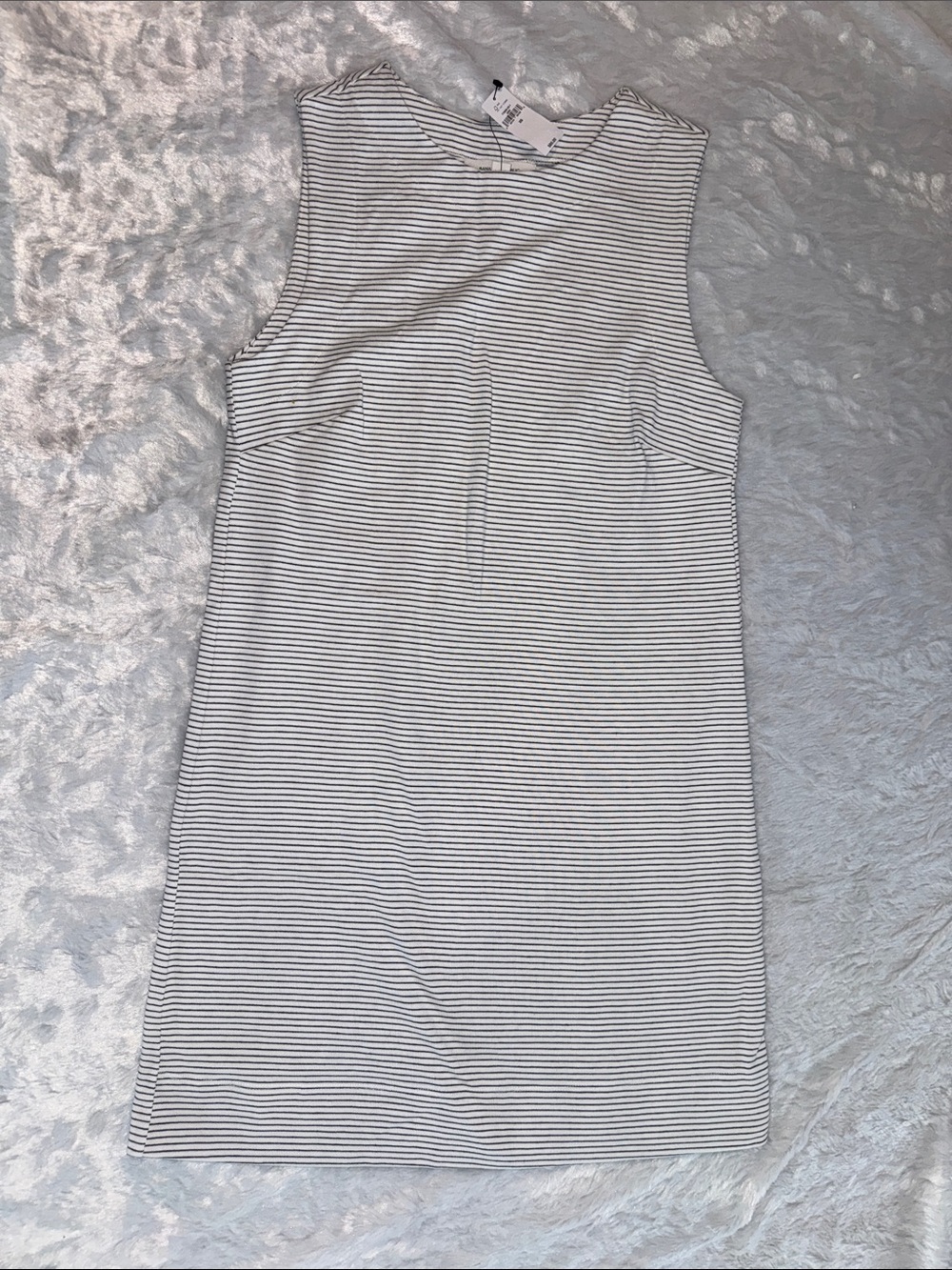 Banana Republic NWT White and Black Striped Sleeveless Top